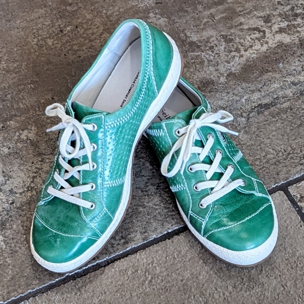 Josef Seibel Caspian Sneaker Leather Size 38 Green.